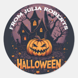 Spooky Halloween-Aufkleber Runder Aufkleber