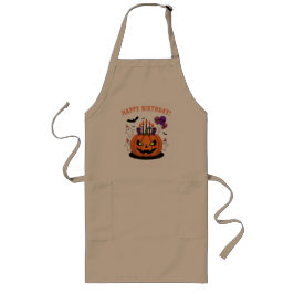 Spooky Halloween B-Tag Pumpkin Cake & Ghosts Lange Schürze
