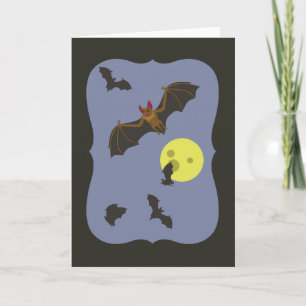 Spooky Halloween Bats Karte