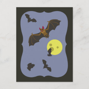 Spooky Halloween Bats Postkarte