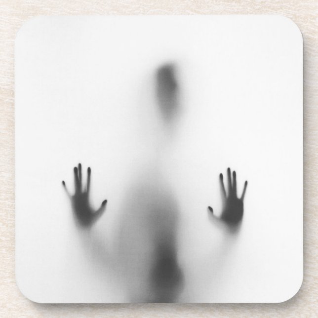 Spooky Halloween Body Shadow Getränkeuntersetzer (Vorderseite)