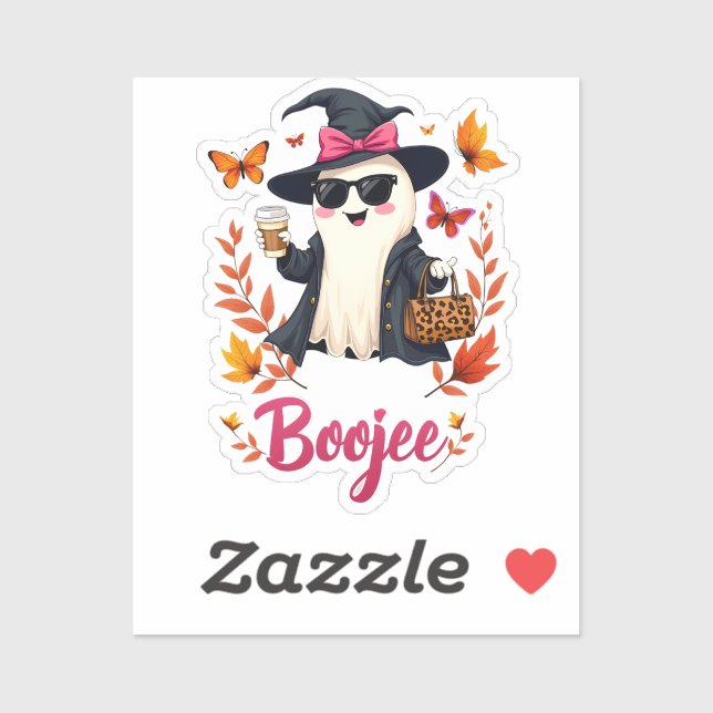 Spooky Halloween Boojee Sassy Classy Ghost Aufkleber (Blatt)