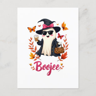 Spooky Halloween Boojee Sassy Classy Ghost Postkarte