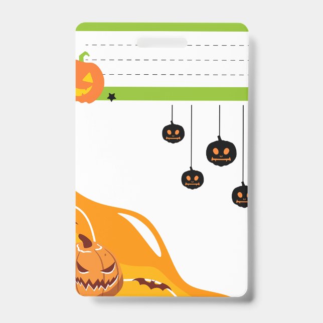 Spooky Halloween Button Pin – Cute Ghost Badge | T Ausweis (Front)