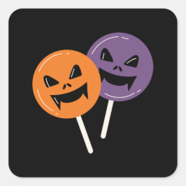 Spooky Halloween Candy Quadratischer Aufkleber