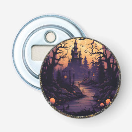 Spooky Halloween Castle Button Flasche Opener Flaschenöffner