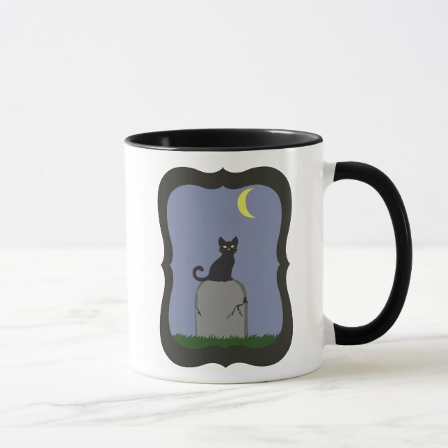 Spooky Halloween Cat Tasse (Rechts)