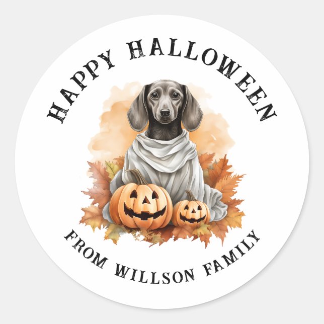 Spooky Halloween Classic Round Sticker (Vorderseite)