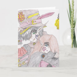 Spooky Halloween Colored Pencil Zeichnend Karte