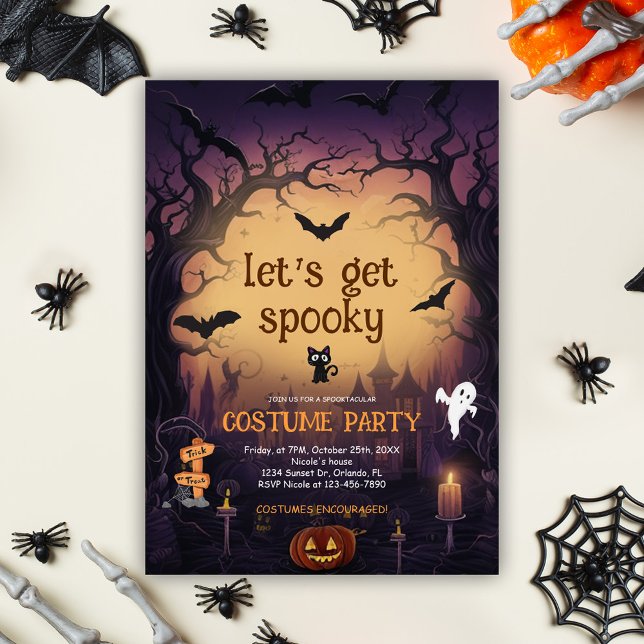 Spooky Halloween Costume Party Einladung (Spooky Halloween Costume Party Invitation)