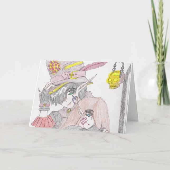 Spooky Halloween Couple Karte (Vorderseite)