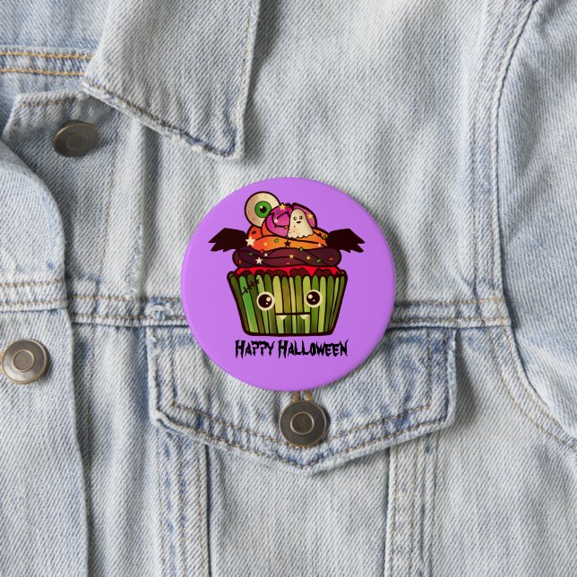 Spooky Halloween Cupcake Button (Beispiel)