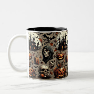 Spooky Halloween Designs - Perfekt für alle Ihre H Zweifarbige Tasse