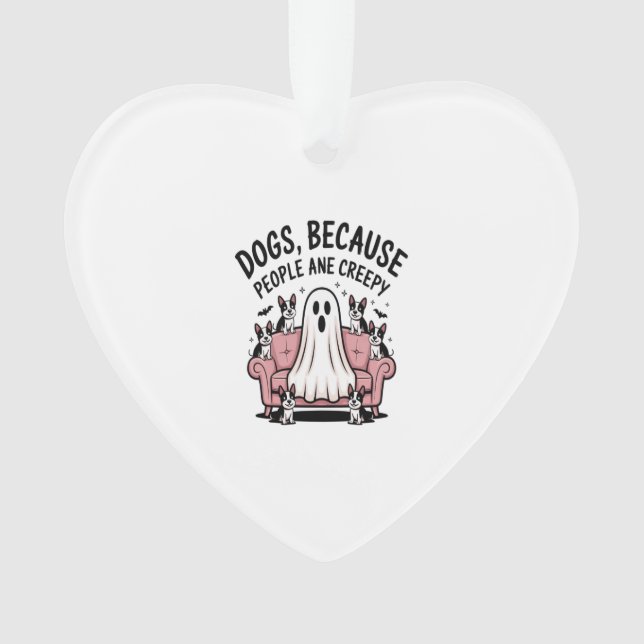 Spooky Halloween Dog Spooky Ghost Ornament (Vorderseite)