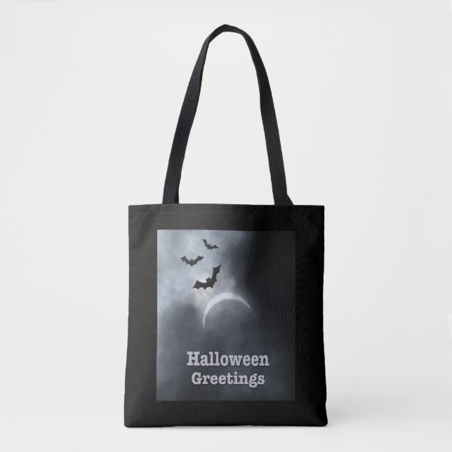 Spooky Halloween Eclipse Greetings Tasche (Vorderseite)