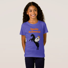 Spooky Halloween ein Pferd wirft ein Gespenst ab T-Shirt