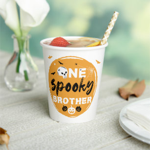 Spooky Halloween Familie Matching Trick oder Treff Pappbecher