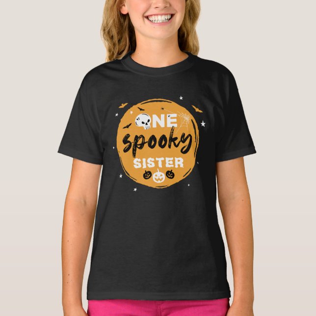 Spooky Halloween Familie Matching Trick oder Treff T-Shirt (Vorderseite)