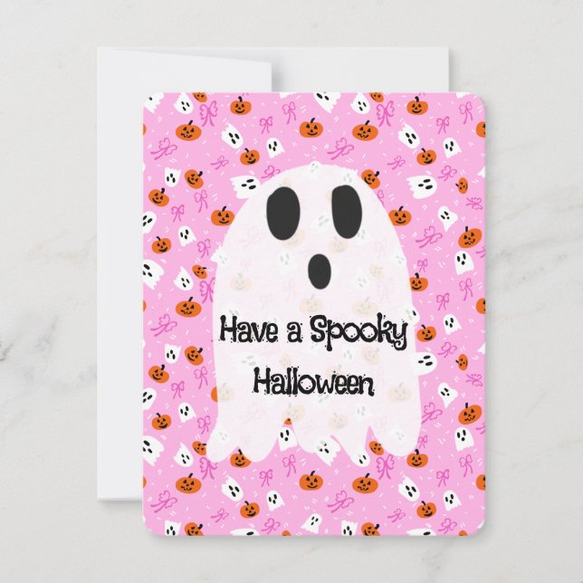 Spooky Halloween  Feiertagskarte (Vorderseite)