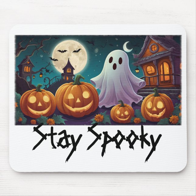 Spooky, Halloween-Geister und Pumpkins bleibe Mousepad (Vorne)