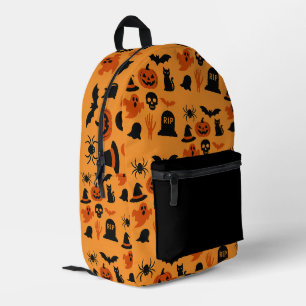 Spooky Halloween Geschenk Klassik Schwarz & Orange Bedruckter Rucksack