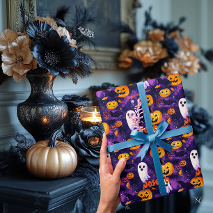 Spooky Halloween Geschenkwrap mit Personalisiertem Geschenkpapier