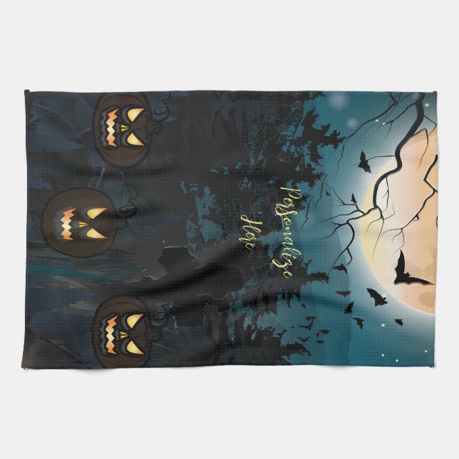 Spooky Halloween Geschirrtuch (Horizontal)