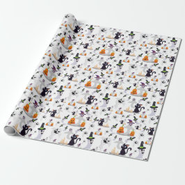 Spooky Halloween Ghost Creepy Pumpkin Beängstigend Geschenkpapier