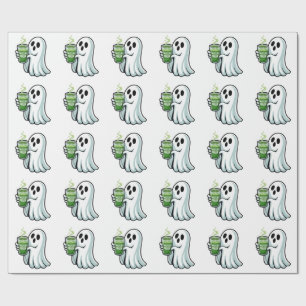 Spooky Halloween Ghost Drink Matcha Drink Geschenkpapier