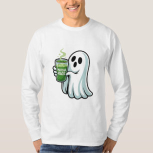 Spooky Halloween Ghost Drink Matcha Drink T-Shirt