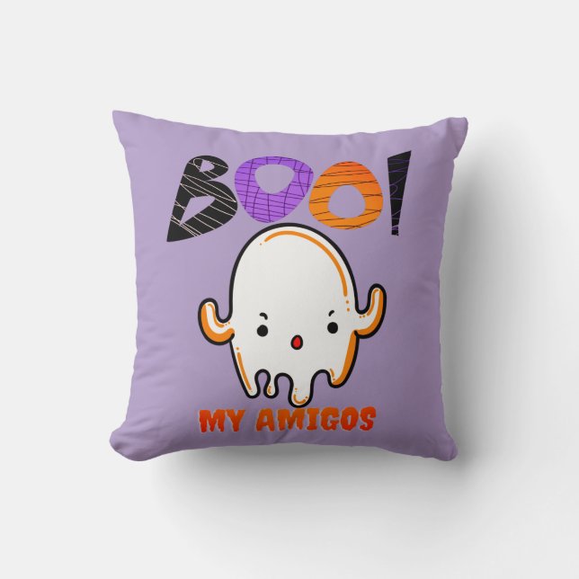 Spooky Halloween Ghost Kissen (Vorderseite)