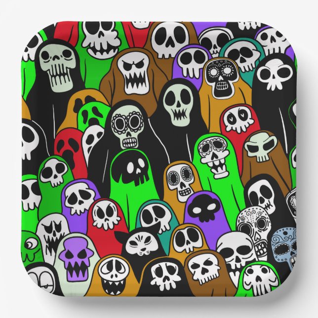 Spooky Halloween Ghost Paper-Teller Pappteller (Vorderseite)