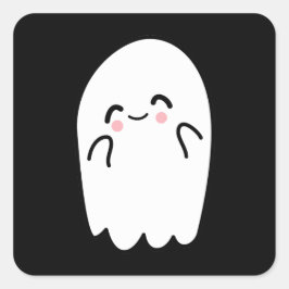 Spooky Halloween Ghost Quadratischer Aufkleber