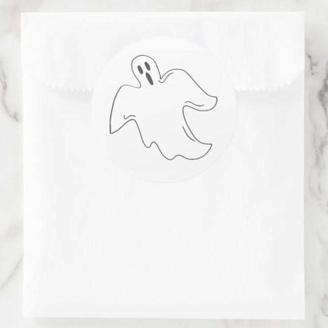 Spooky Halloween Ghost Spuk House Party Kostüm Runder Aufkleber (Tasche)