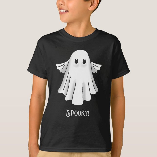 Spooky Halloween Ghost T-Shirt (Vorderseite)
