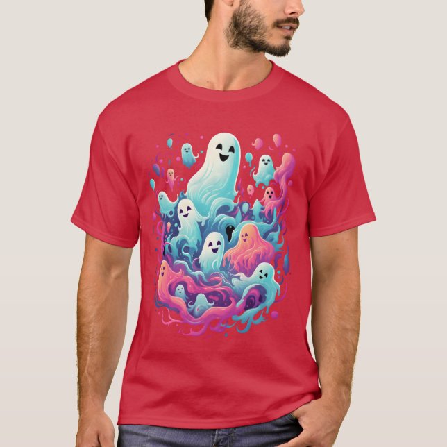 Spooky Halloween Ghosts Junge T-Shirt (Vorderseite)