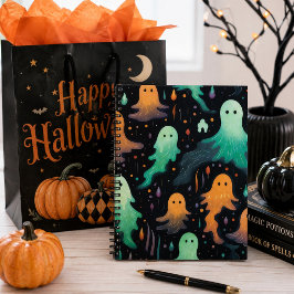 Spooky Halloween Ghosts Notizblock