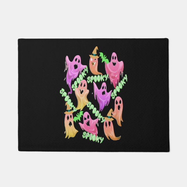 Spooky Halloween Ghosts Spooky Halloween kawaii Fußmatte (Vorderseite)