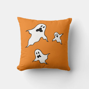 Spooky Halloween Ghosts Throw Cushion Kissen