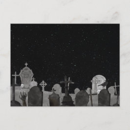 Spooky Halloween Graveyard Hintergrund Feiertagspostkarte