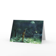 Spooky Halloween Grim Sensenmann und Spuk Haus