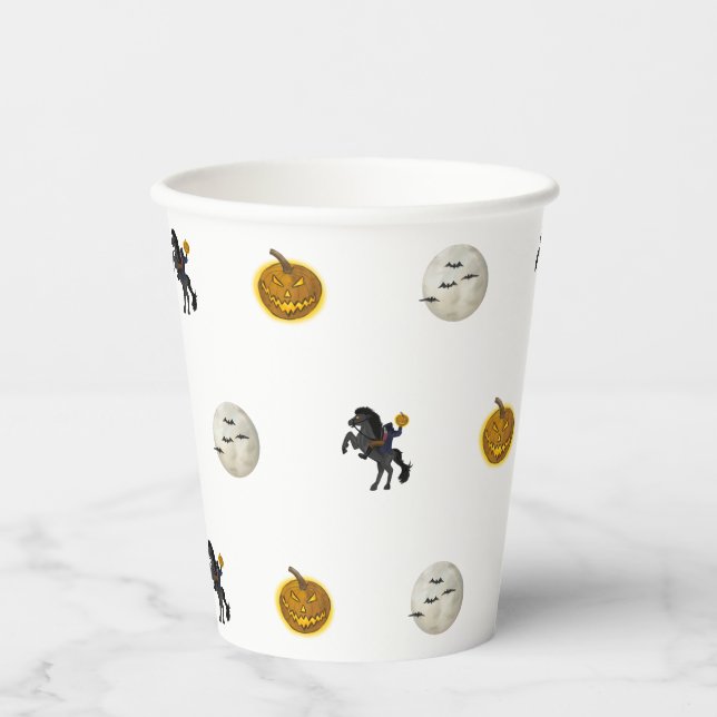 Spooky Halloween Headless Horseman Coffee Mug Pappbecher (Vorderseite)