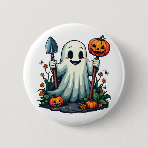 Spooky Halloween Herbstgartengürtel Pumpkin Button
