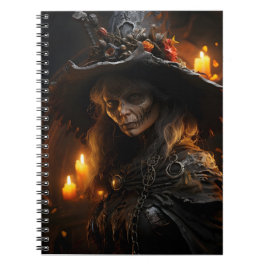 Spooky Halloween Hexe Phantastisches Cooles Portra Notizblock