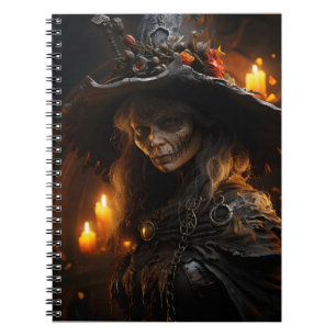 Spooky Halloween Hexe Phantastisches Cooles Portra Notizblock
