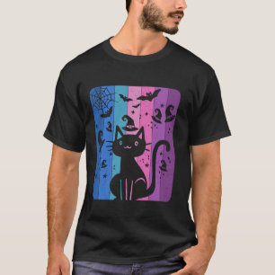 Spooky Halloween Hexenhut Niedliche lustige Fleder T-Shirt