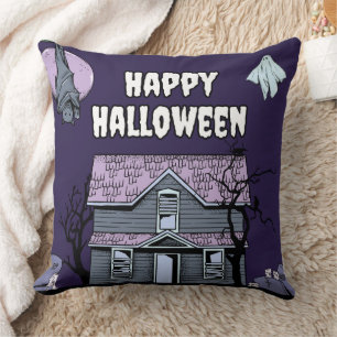 Spooky Halloween House Throw Kissen