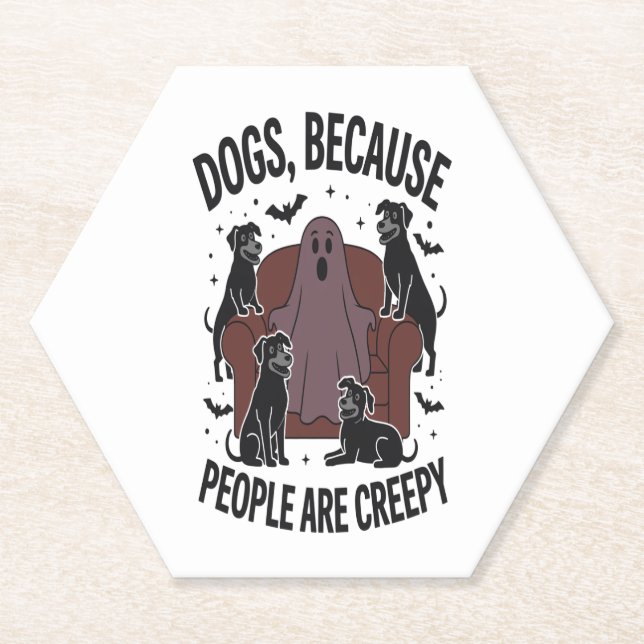 Spooky Halloween Hund Spooky Ghost 2 Untersetzer (Vorderseite)