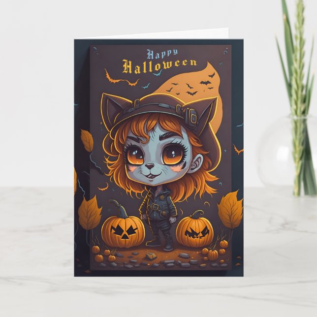 Spooky Halloween Karte (Vorderseite)