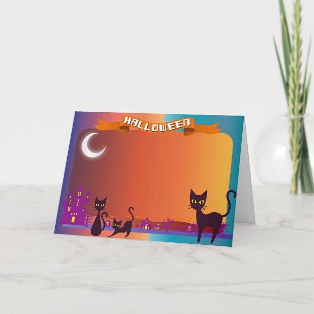 Spooky Halloween Karte (Vorderseite)